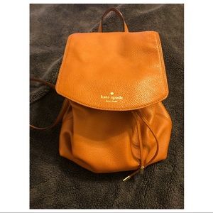 Kate Spade tan drawstring backpack